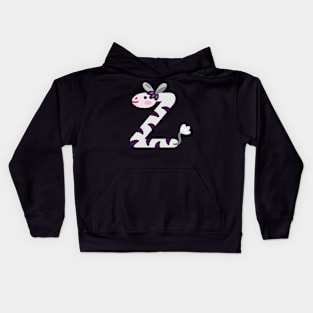 Letter Z zebra animal alphabet back to school Kids Hoodie